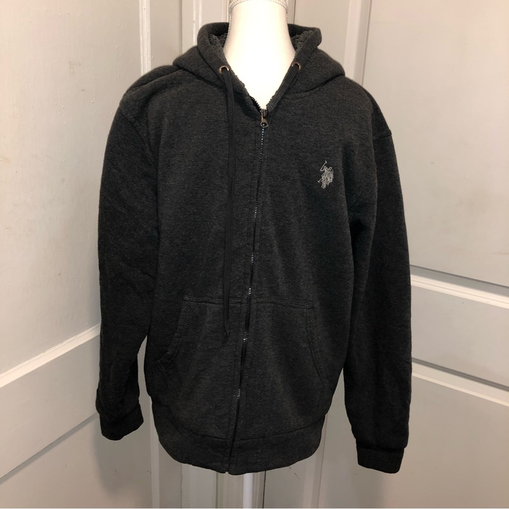 US polo assn men’s Sherpa lined hoodie size large